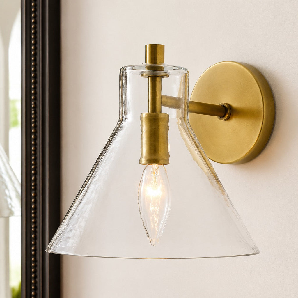 Applique Glavira in vetro riciclato - Lampada moderna per lavabo del bagno | Esilora
