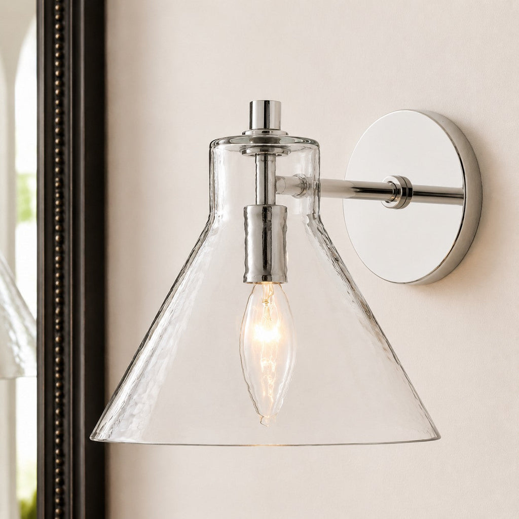 Applique Glavira in vetro riciclato - Lampada moderna per lavabo del bagno | Esilora