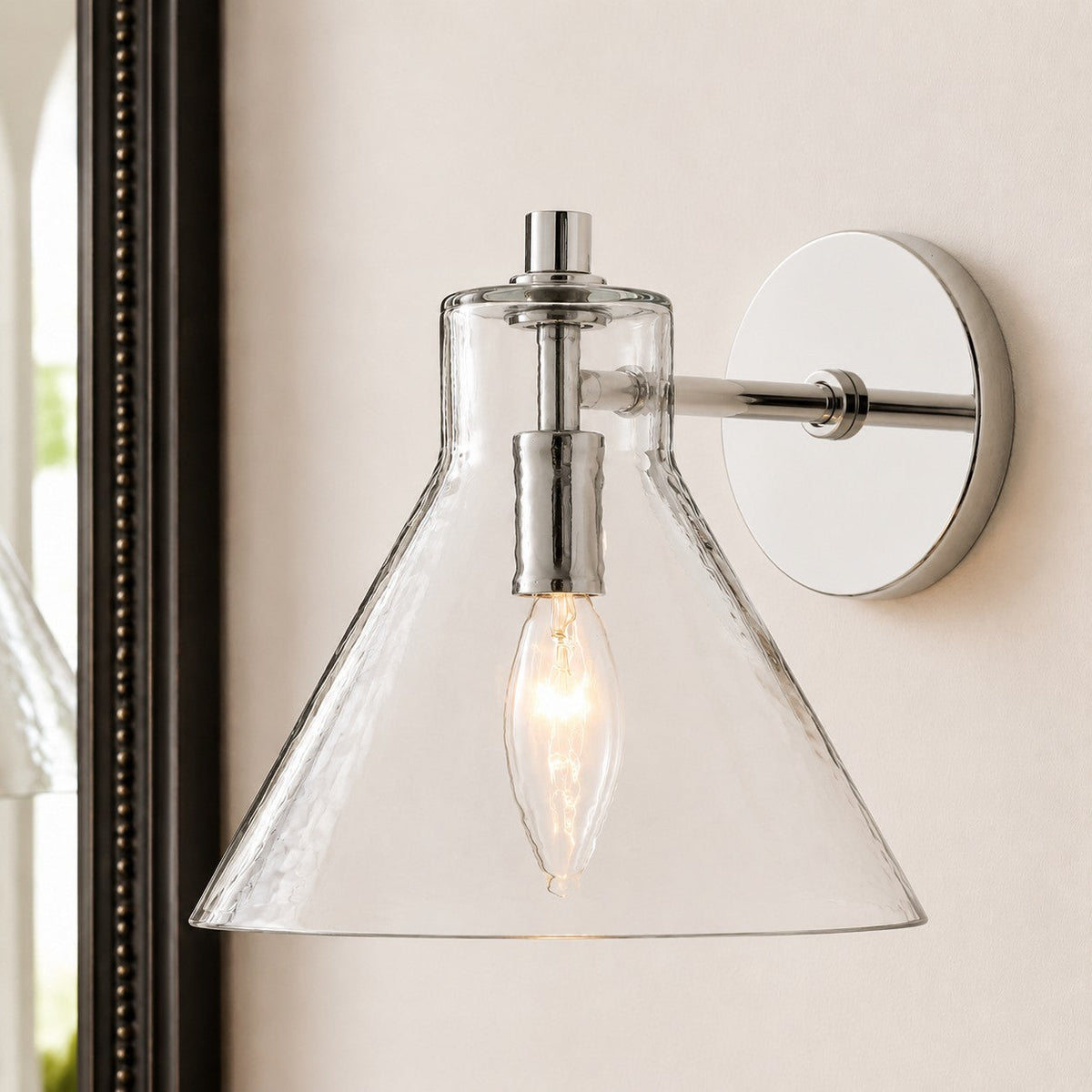Applique Glavira in vetro riciclato - Lampada moderna per lavabo del bagno | Esilora