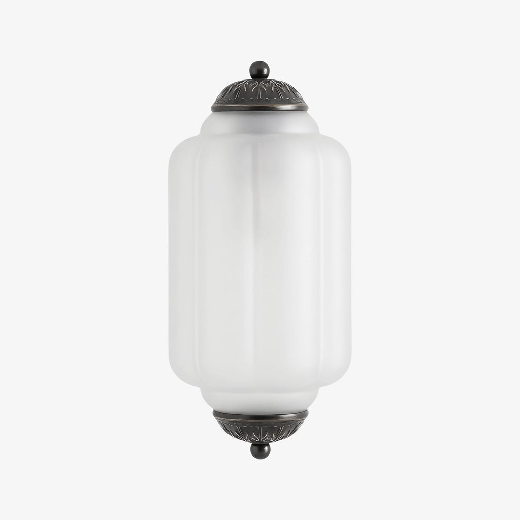 Vintage Milk Glass Flush Eloise Wall Sconce for Bedside Hallway | Esilora