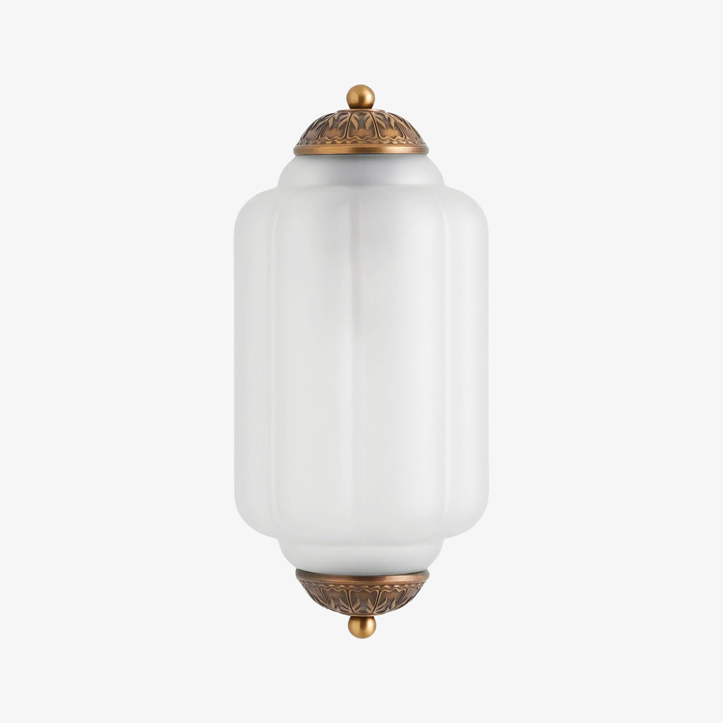 Vintage Milk Glass Flush Eloise Wall Sconce for Bedside Hallway | Esilora