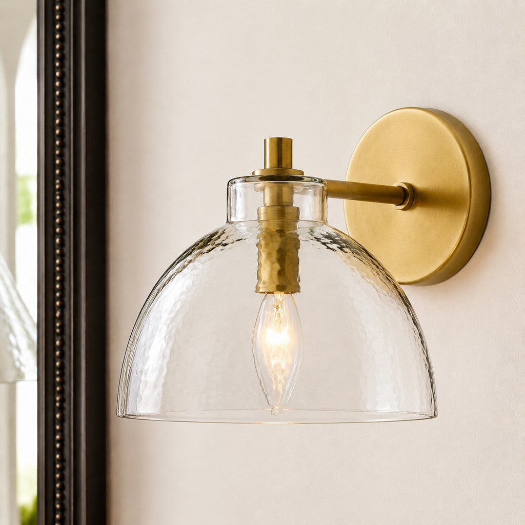 Applique Glavira in vetro riciclato - Lampada moderna per lavabo del bagno | Esilora