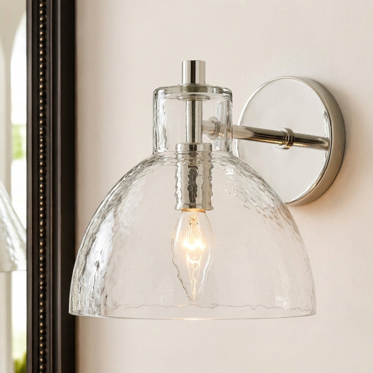Applique Glavira in vetro riciclato - Lampada moderna per lavabo del bagno | Esilora