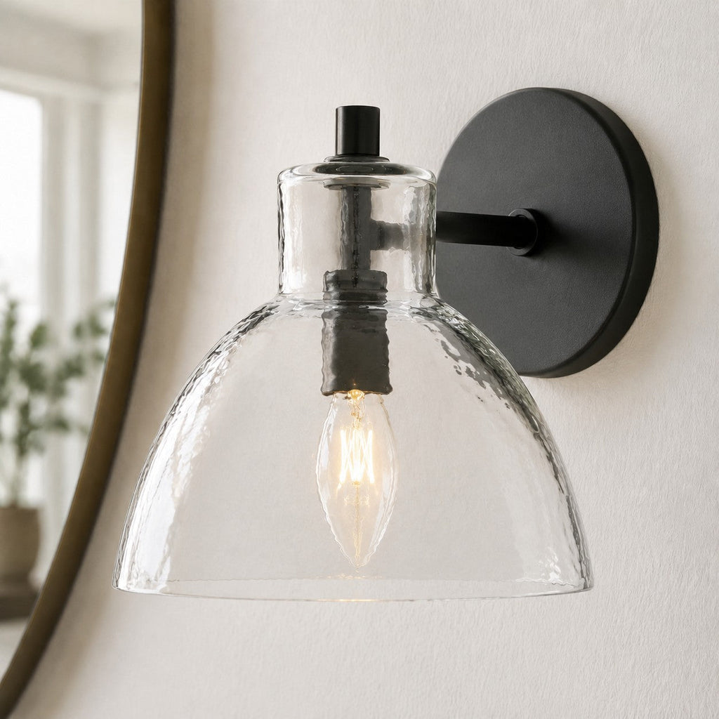 Applique Glavira in vetro riciclato - Lampada moderna per lavabo del bagno | Esilora