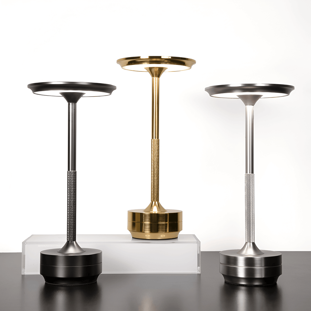 Wireless Metal LED Table Lamp — Touch Controls