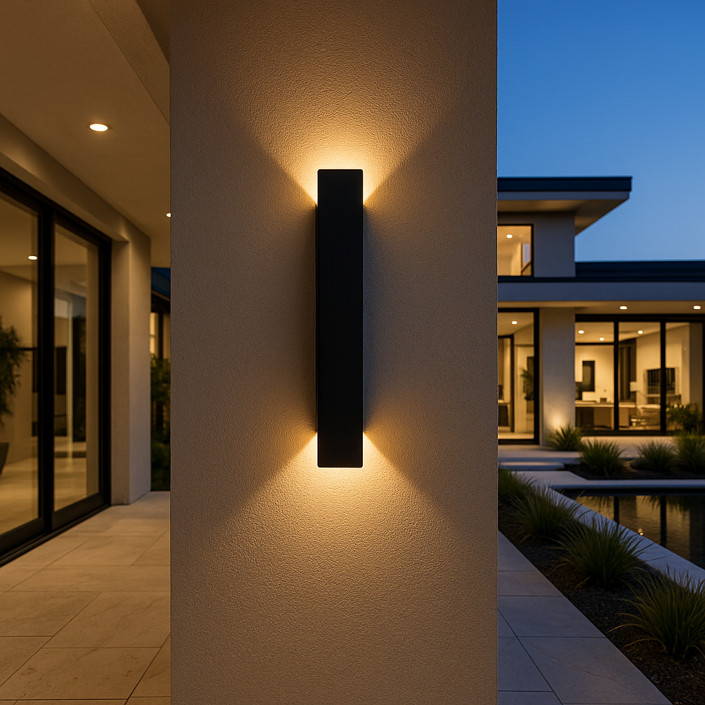 Lampada da parete LED Auralight — alluminio impermeabile, certificazione IP65