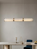 Postmodern Light Luxury Long Strip Pollit Alabaster Chandelier | Esilora