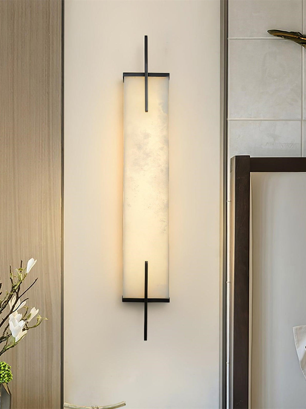 Rectangle Alabaster Wall Sconce | Esilora