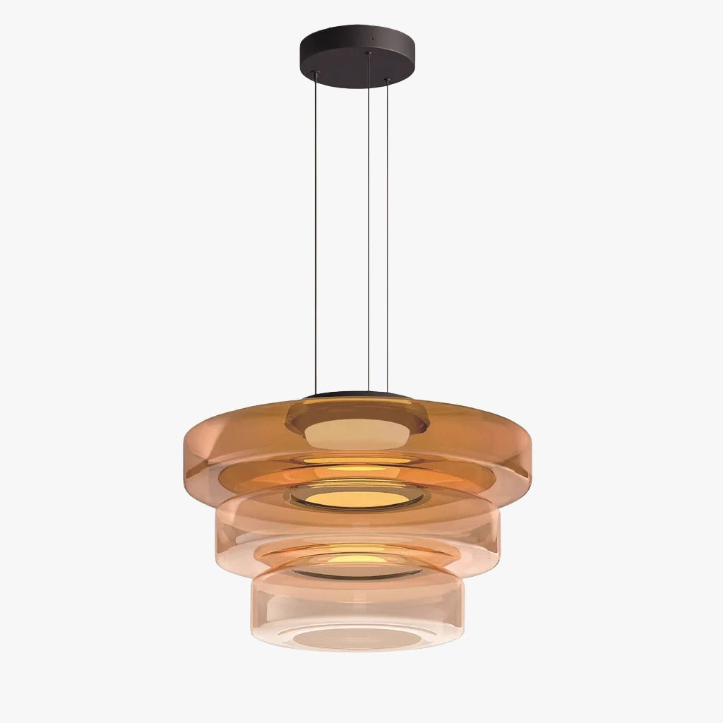 Verdoma Stacked Disc Form Glass Pendant Light Contemporary Nordic Lighting for Kitchens | Esilora