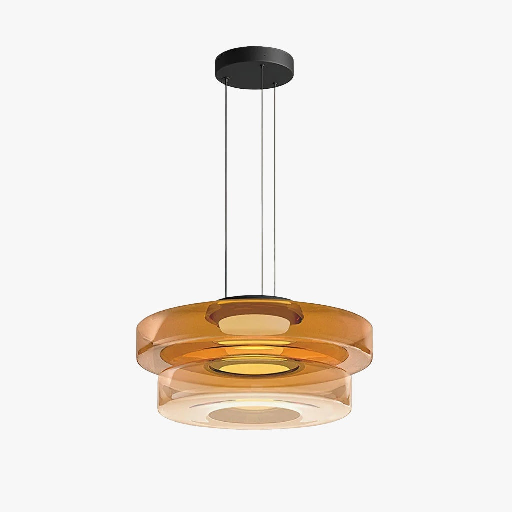 Verdoma Stacked Disc Form Glass Pendant Light Contemporary Nordic Lighting for Kitchens | Esilora
