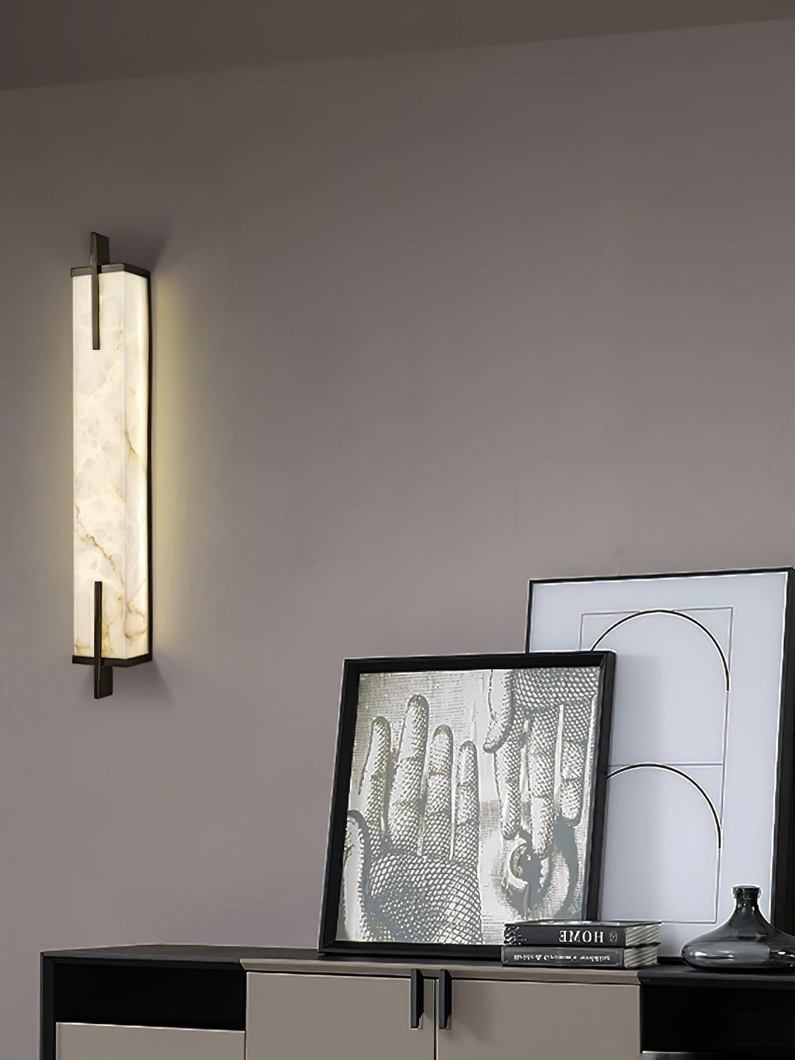 Rectangle Alabaster Wall Sconce | Esilora