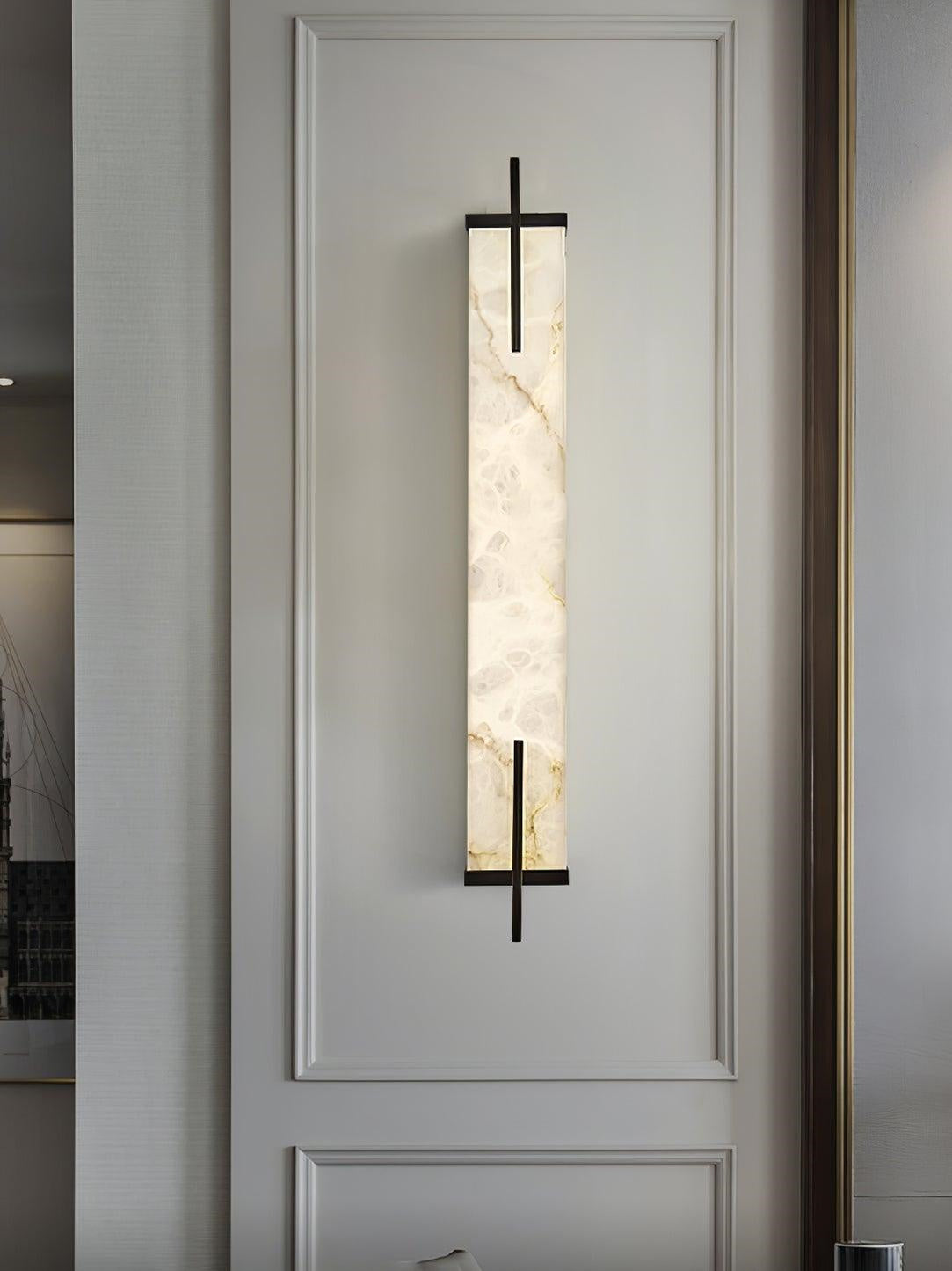 Rectangle Alabaster Wall Sconce | Esilora