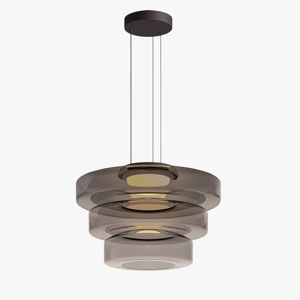 Verdoma Stacked Disc Form Glass Pendant Light Contemporary Nordic Lighting for Kitchens | Esilora