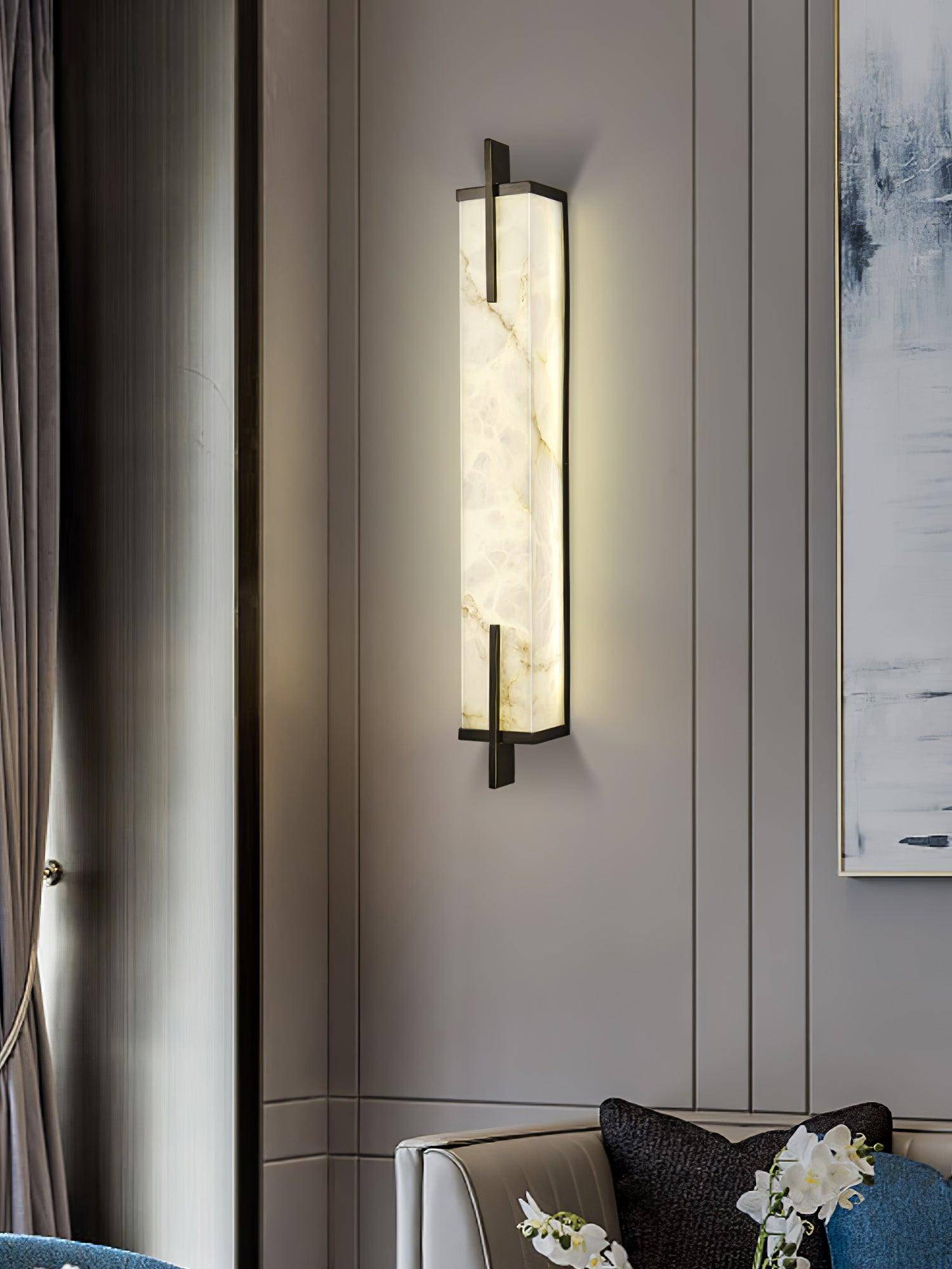 Rectangle Alabaster Wall Sconce | Esilora