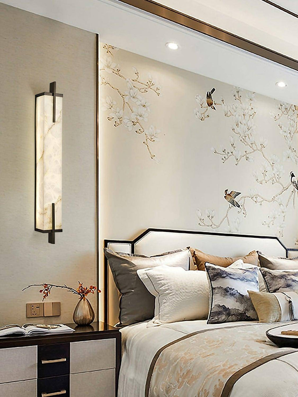 Rectangle Alabaster Wall Sconce | Esilora