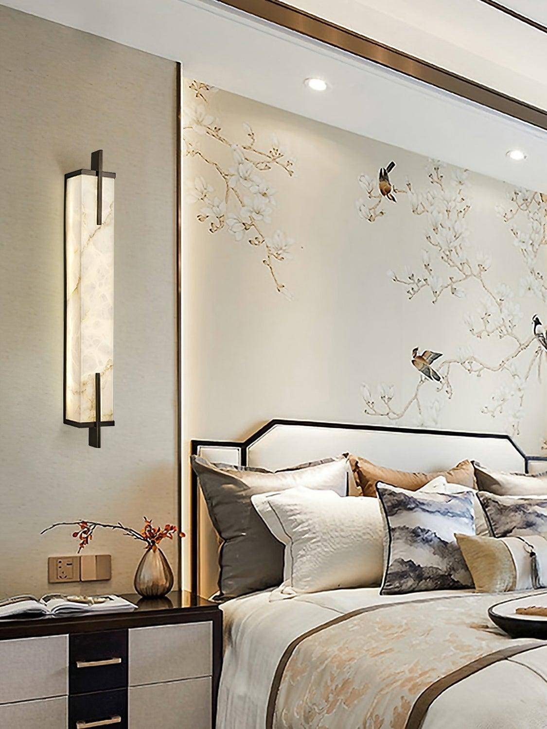 Rectangle Alabaster Wall Sconce | Esilora