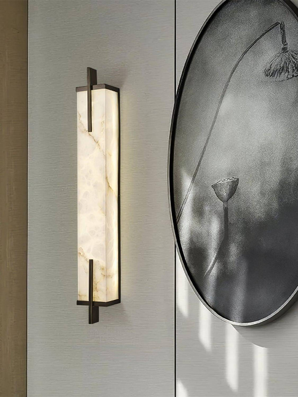 Rectangle Alabaster Wall Sconce | Esilora
