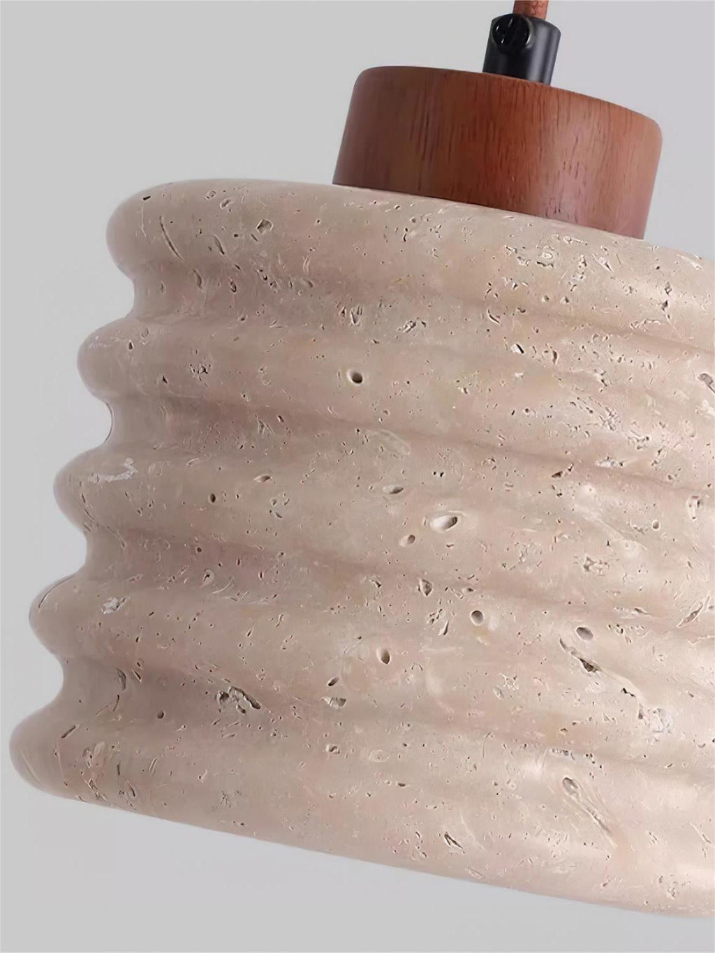 Wabi-Sabi Ripple Travertin-Pendelleuchte für Schlafzimmer und Cafeteria | Esilora