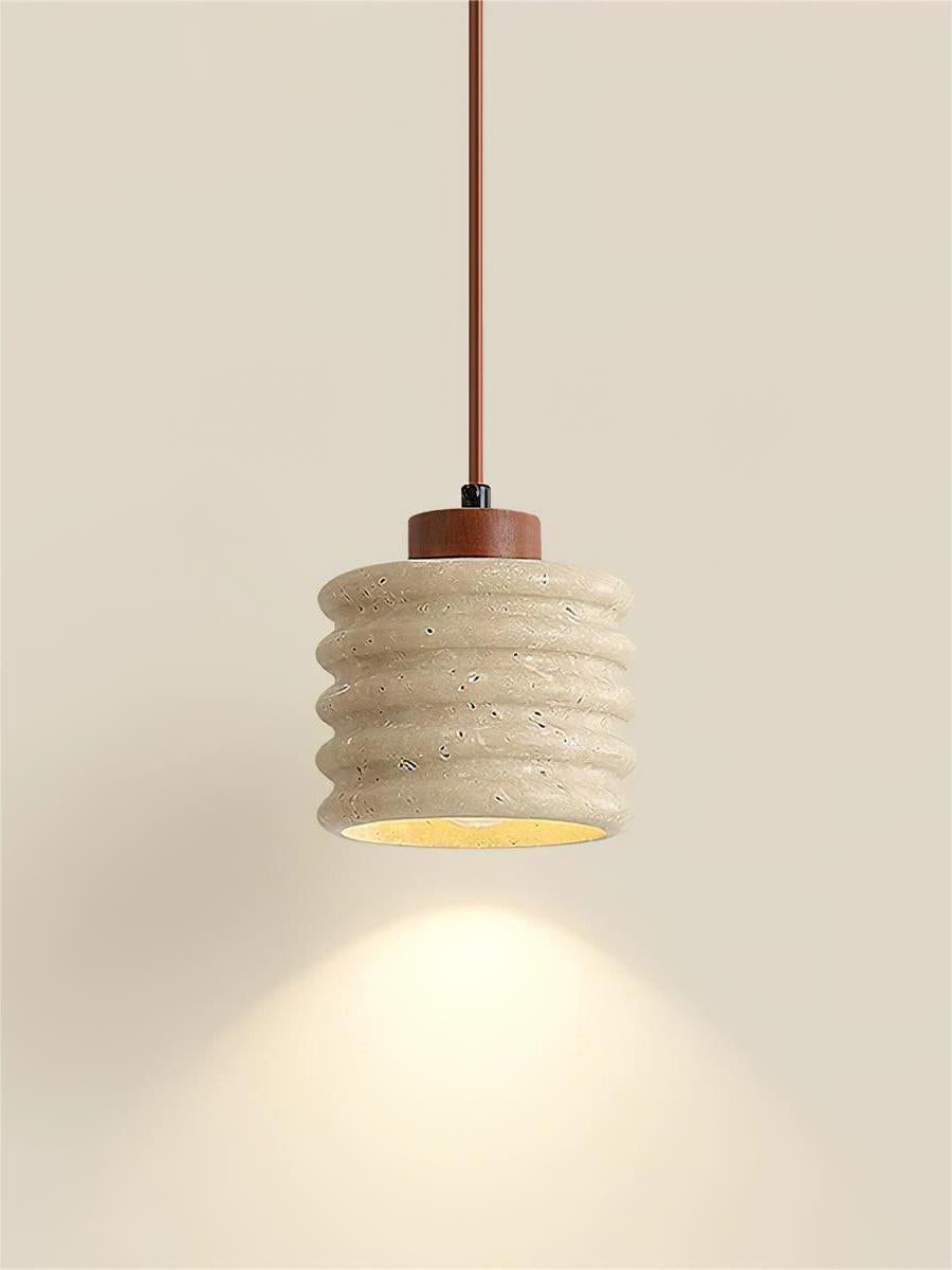 Wabi-Sabi Ripple Travertin-Pendelleuchte für Schlafzimmer und Cafeteria | Esilora