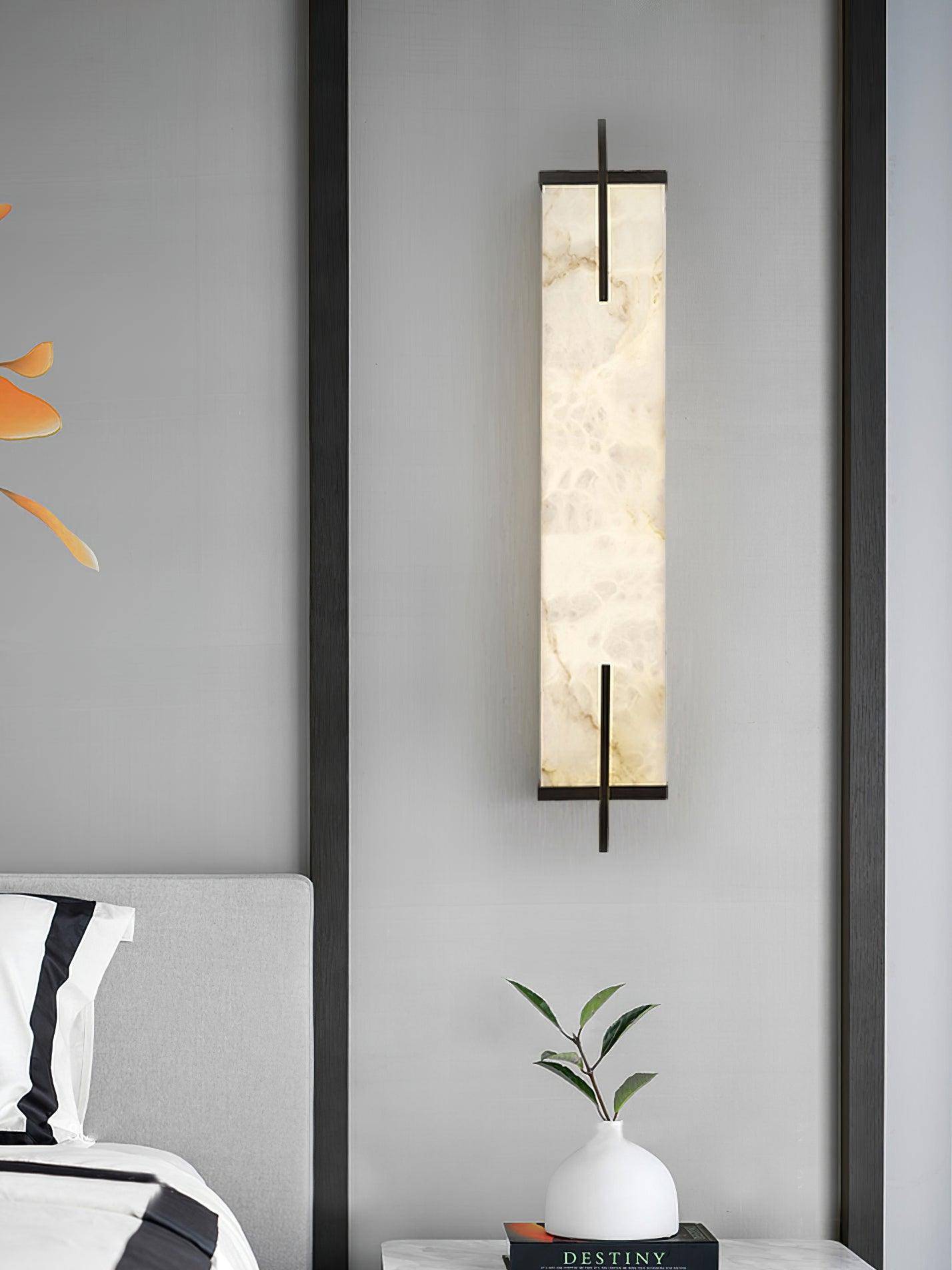 Rectangle Alabaster Wall Sconce | Esilora