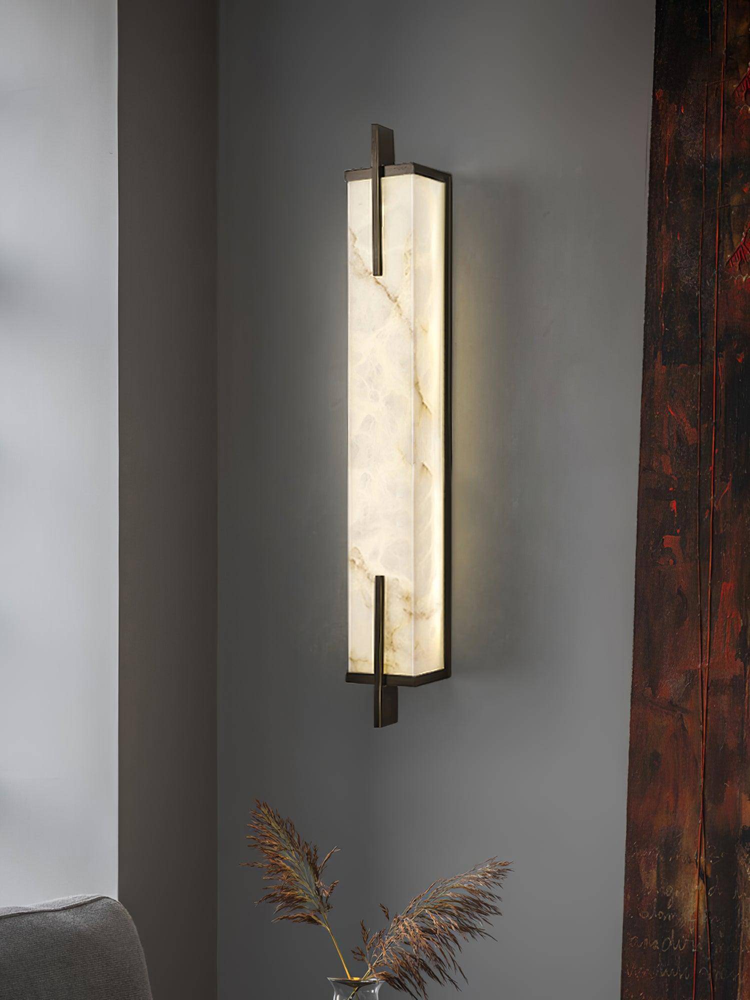 Rectangle Alabaster Wall Sconce | Esilora