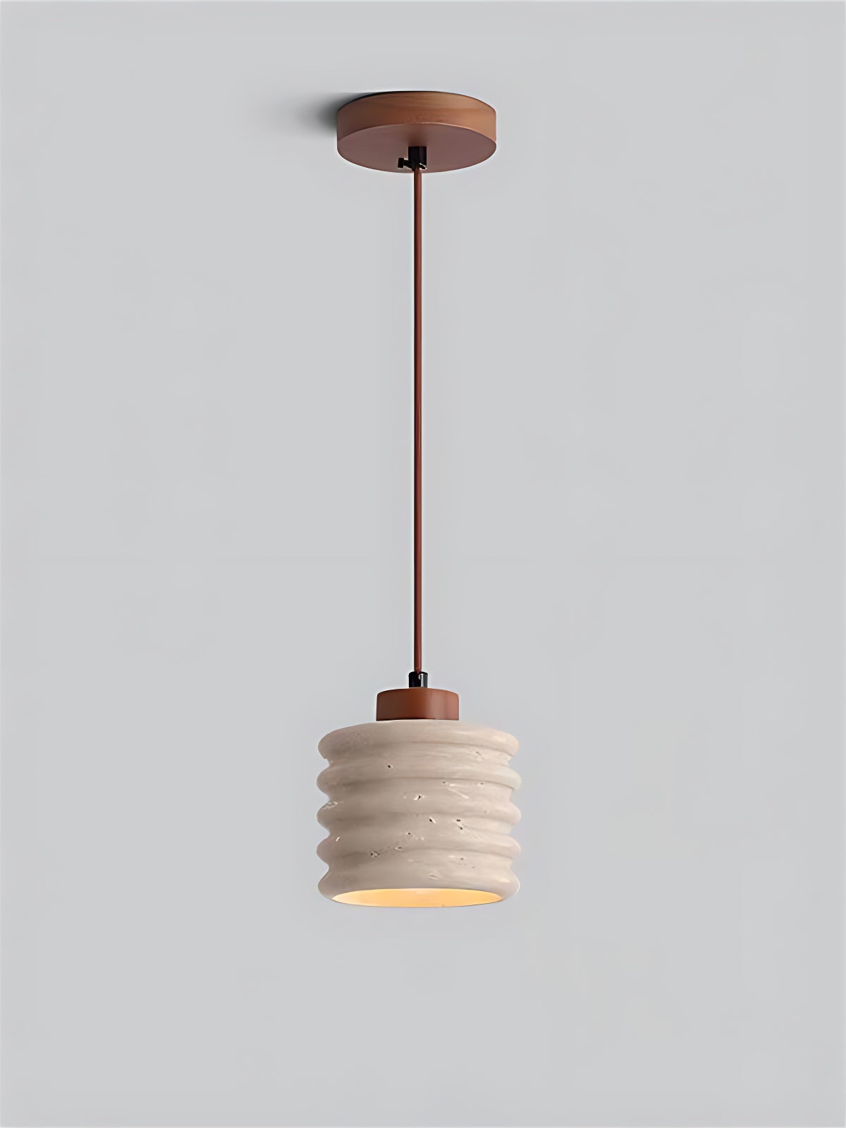 Wabi-Sabi Ripple Travertin-Pendelleuchte für Schlafzimmer und Cafeteria | Esilora