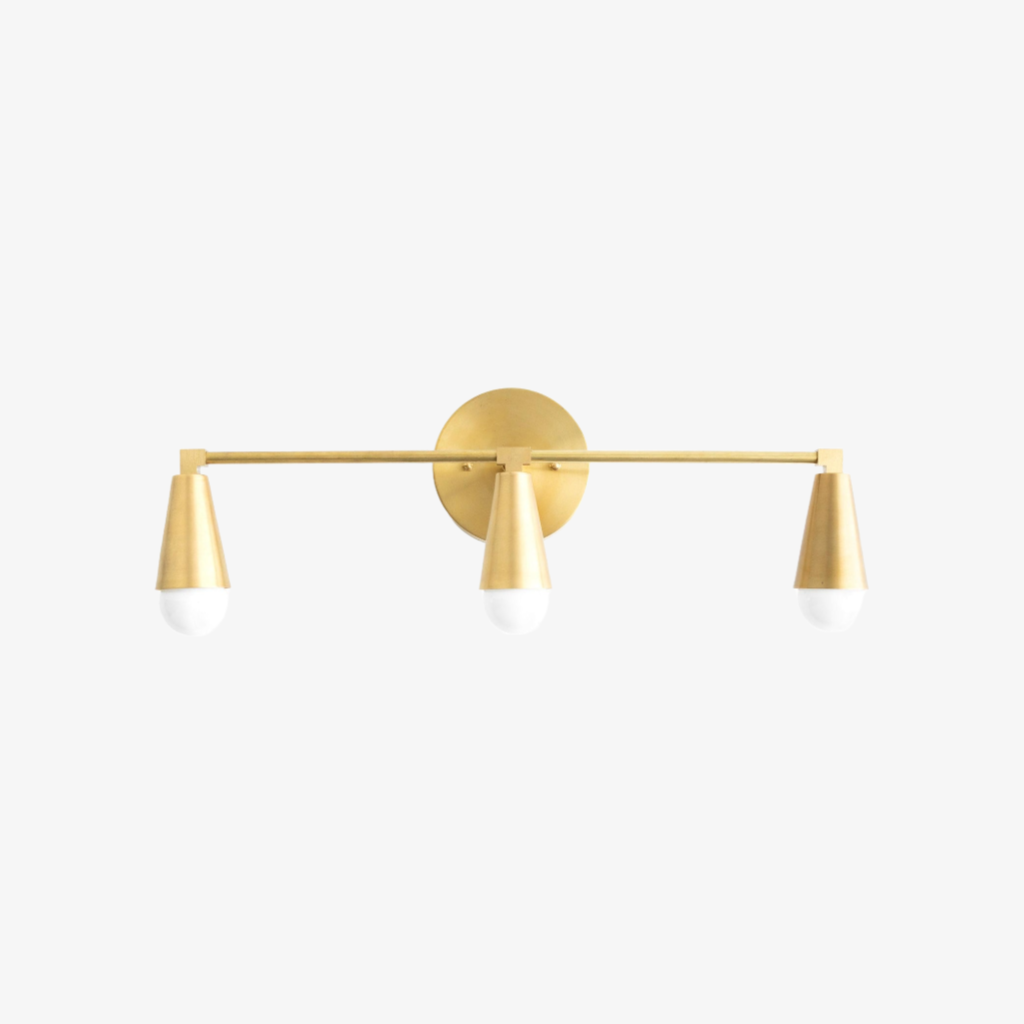 Pyralis Cone 3-Light Vanity Fixture – Sleek Modern Design for Bathrooms and Hallways | Esilora