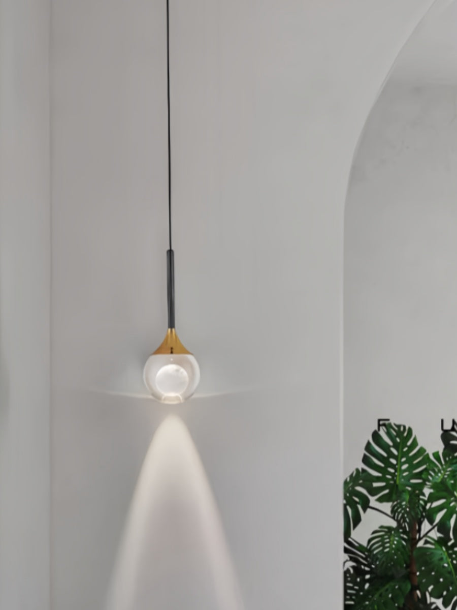 Moon klare Glas-Kugel-Pendelleuchte | Esilora