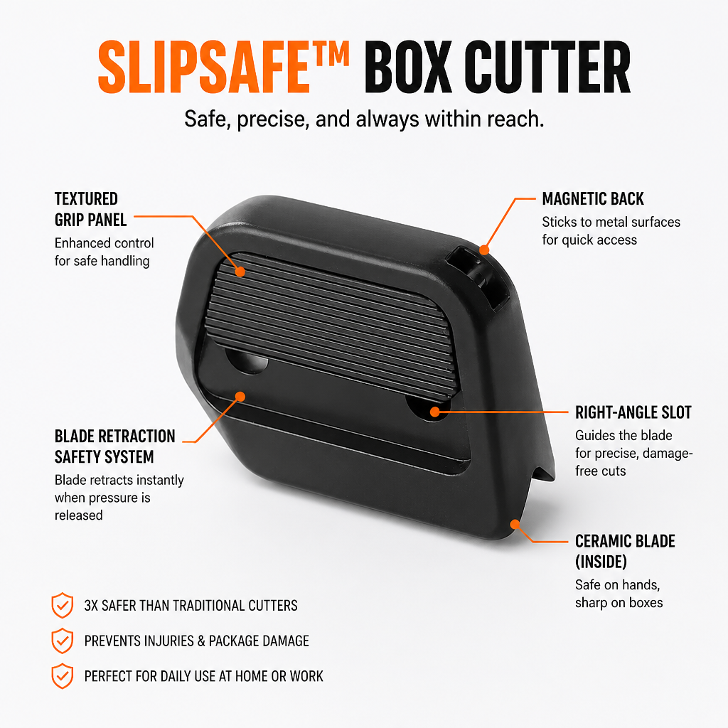 SlipSafe — Slice Fearlessly with Zero Cuts and Perfect Packages Every Time - Esilora
