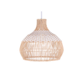 Breezy White Elegance Natural Rattan Pendant Light | Esilora