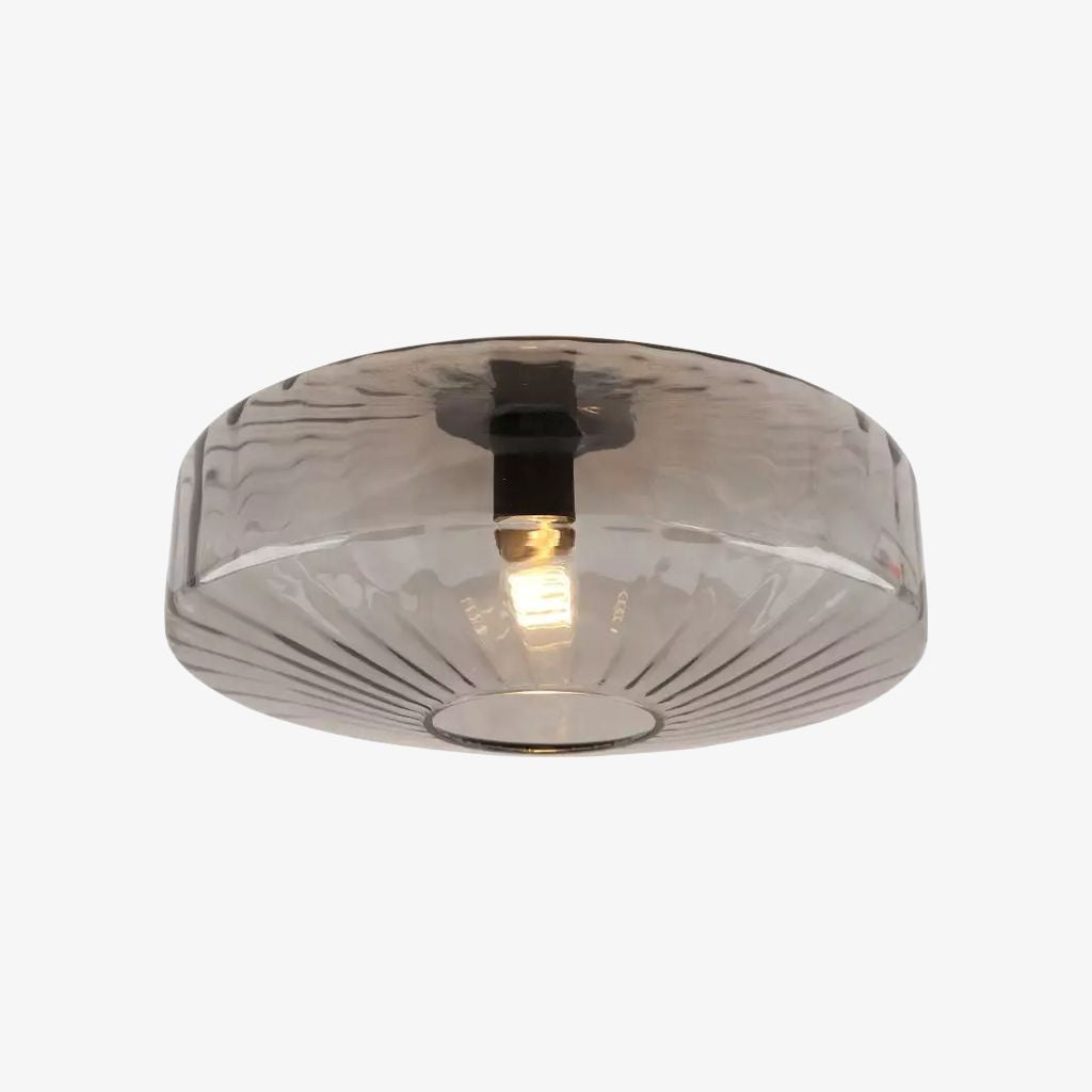 Verdoma Vintage Multi Color Rippling Glass Flush Mount Ceiling Light - Retro Decorative Ceiling Lamp for Kitchen or Hallway | Esilora