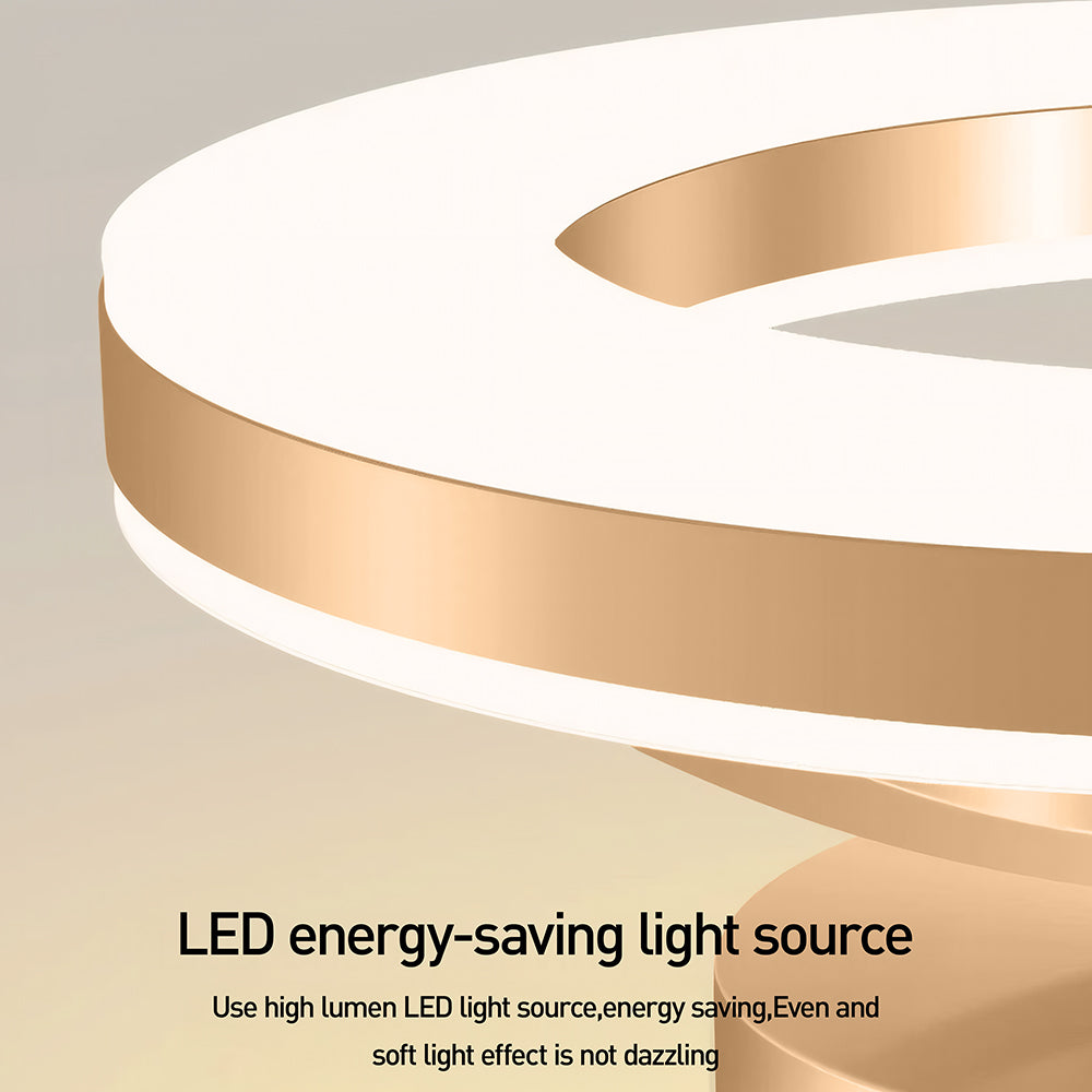 Aurion Ceiling Light — Gold Iron Flush-Mount, Energy-Efficient LED