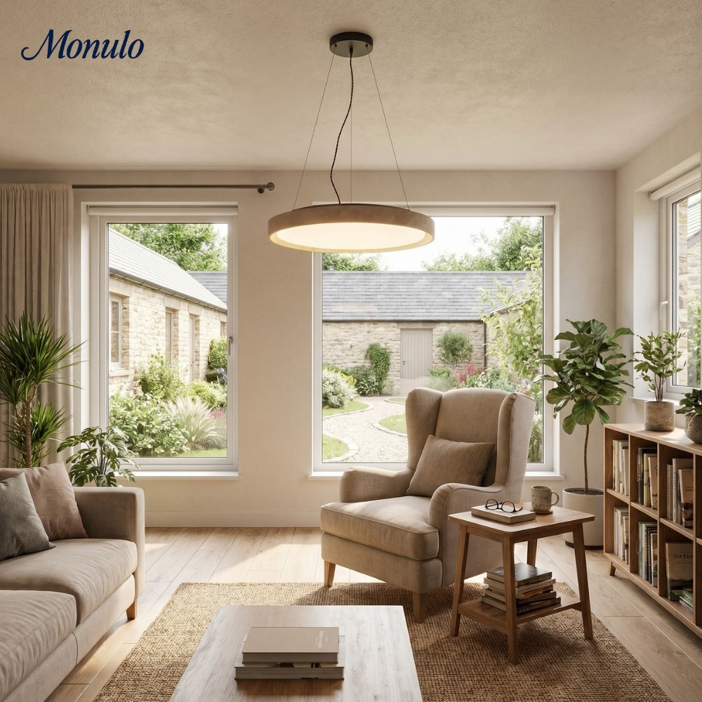 Miravelle Minimalistische Travertin Pendelleuchte – Moderne Lampe für Innenräume | Esilora