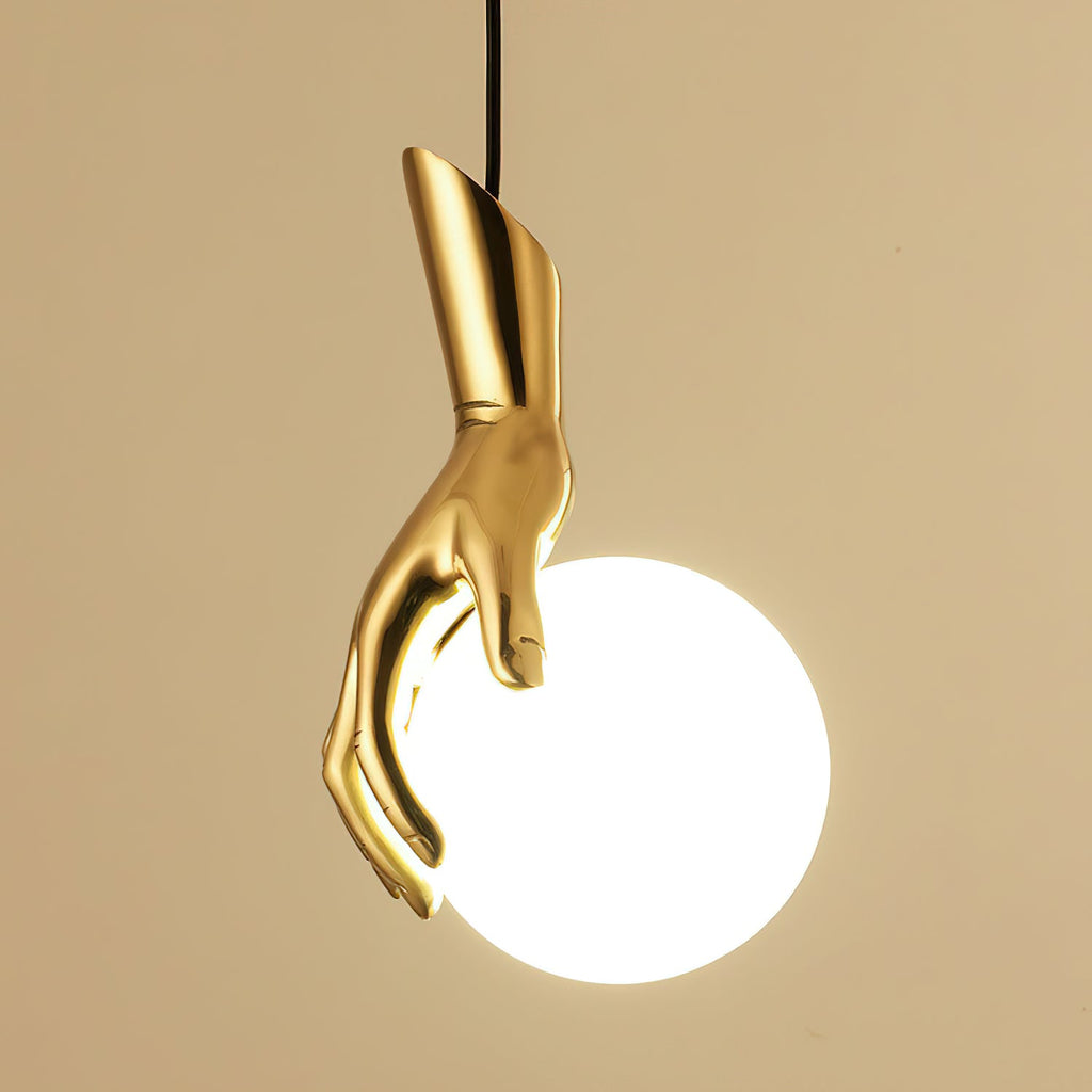 Hand Holding Globe Pendant Light | Esilora