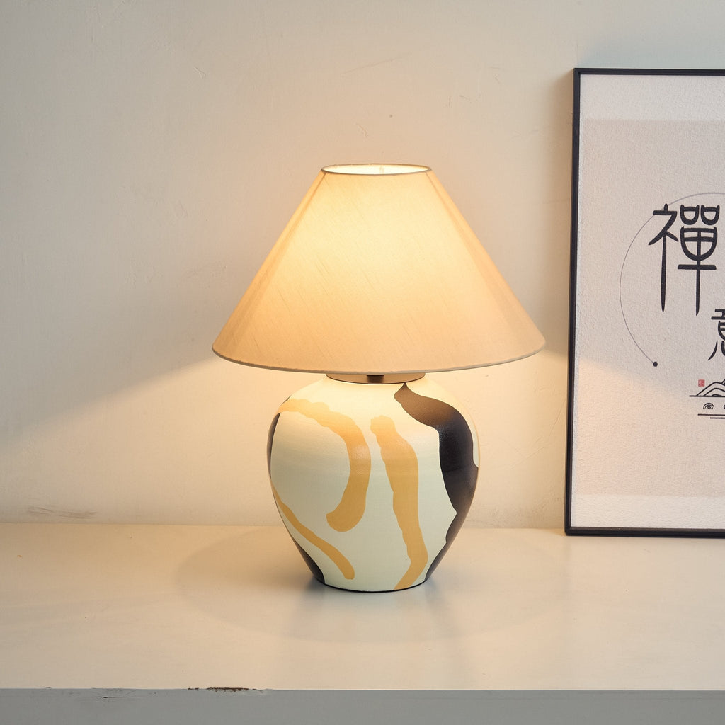 Abstract Pattern Ceramic Table Lamp | Esilora
