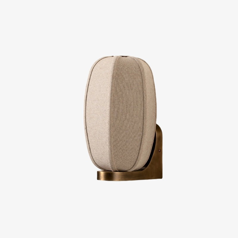 Loomis Modern Art Deco Wall Light with Textured Fabric Shade for Bedroom and Entryway | Esilora