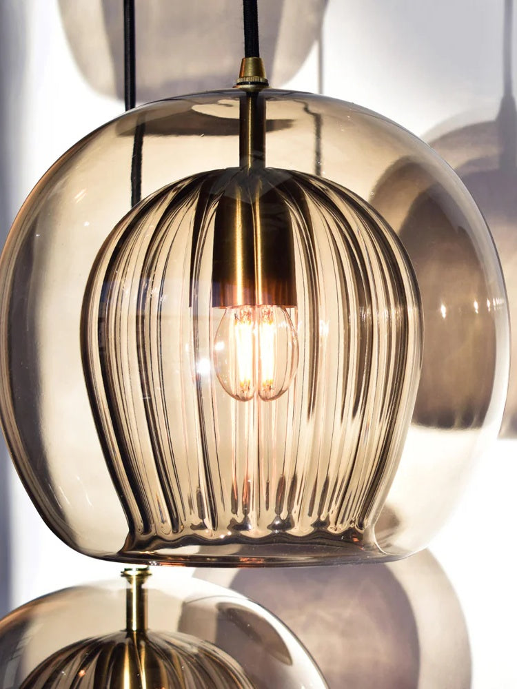 Modern Pleated Glass Pendant Light M39 | Esilora