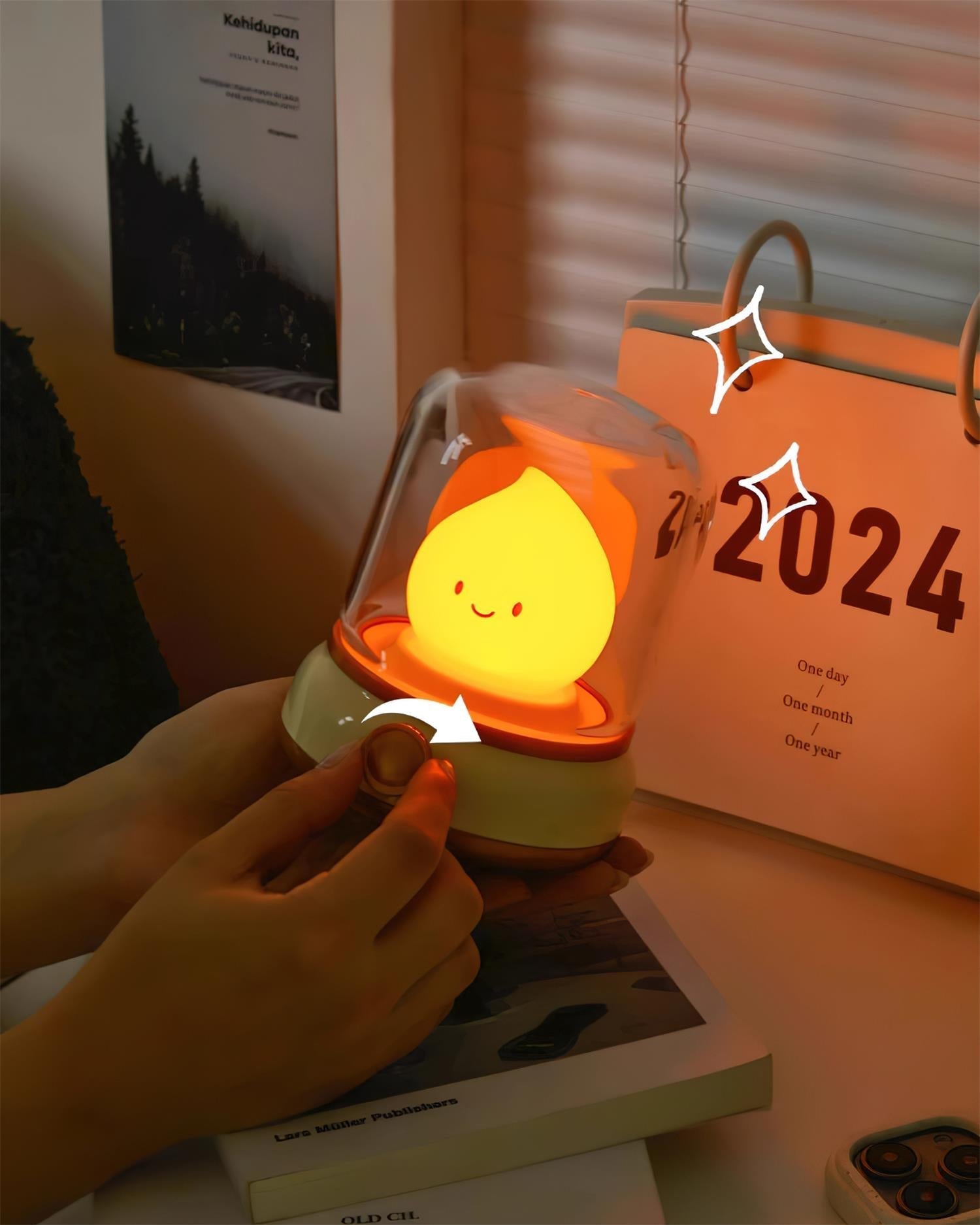 مصباح Flame LED الليلي الصغير | Esilora