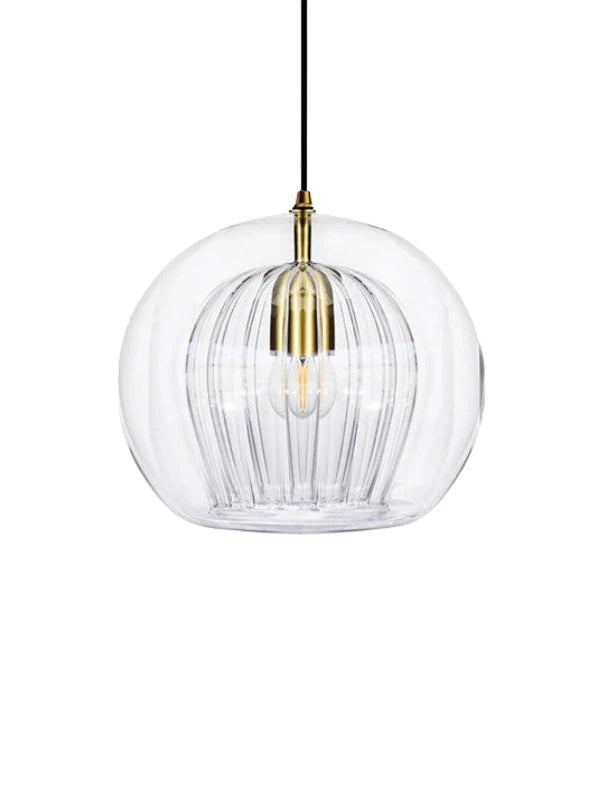 Modern Pleated Glass Pendant Light M39 | Esilora