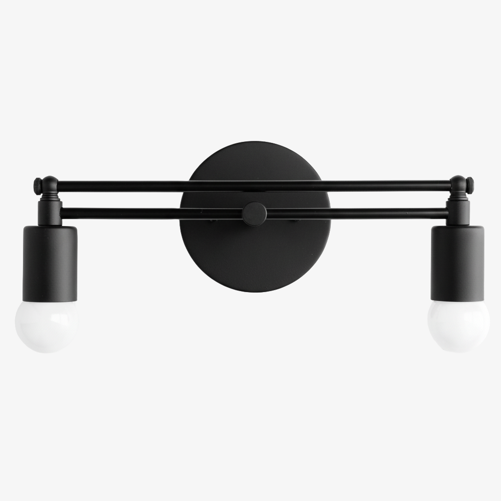 Mobilux Line Sleek Multi-Head Bathroom Wall Light – Designer Vanity Sconce with Glass Shades | Esilora