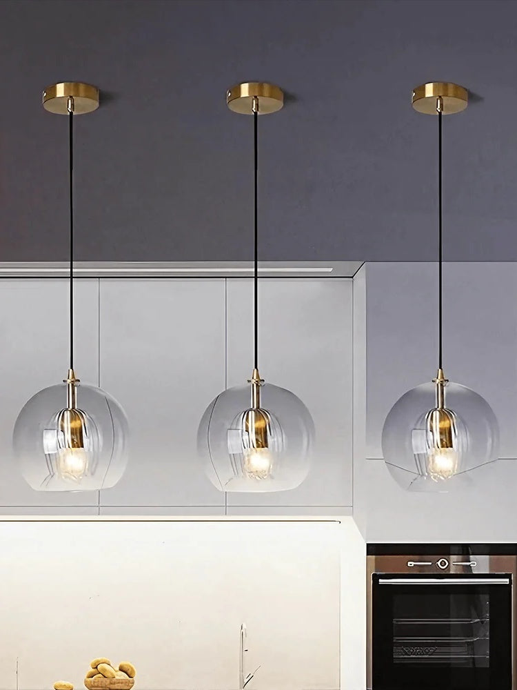 Modern Pleated Glass Pendant Light M39 | Esilora