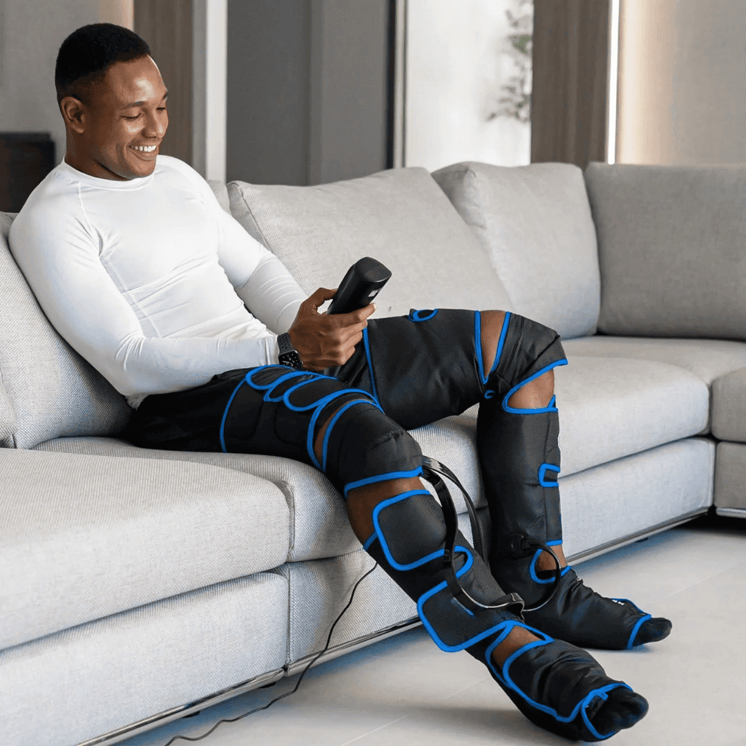 Airestro 360° benmassager — Lufttryk, varme og restitution