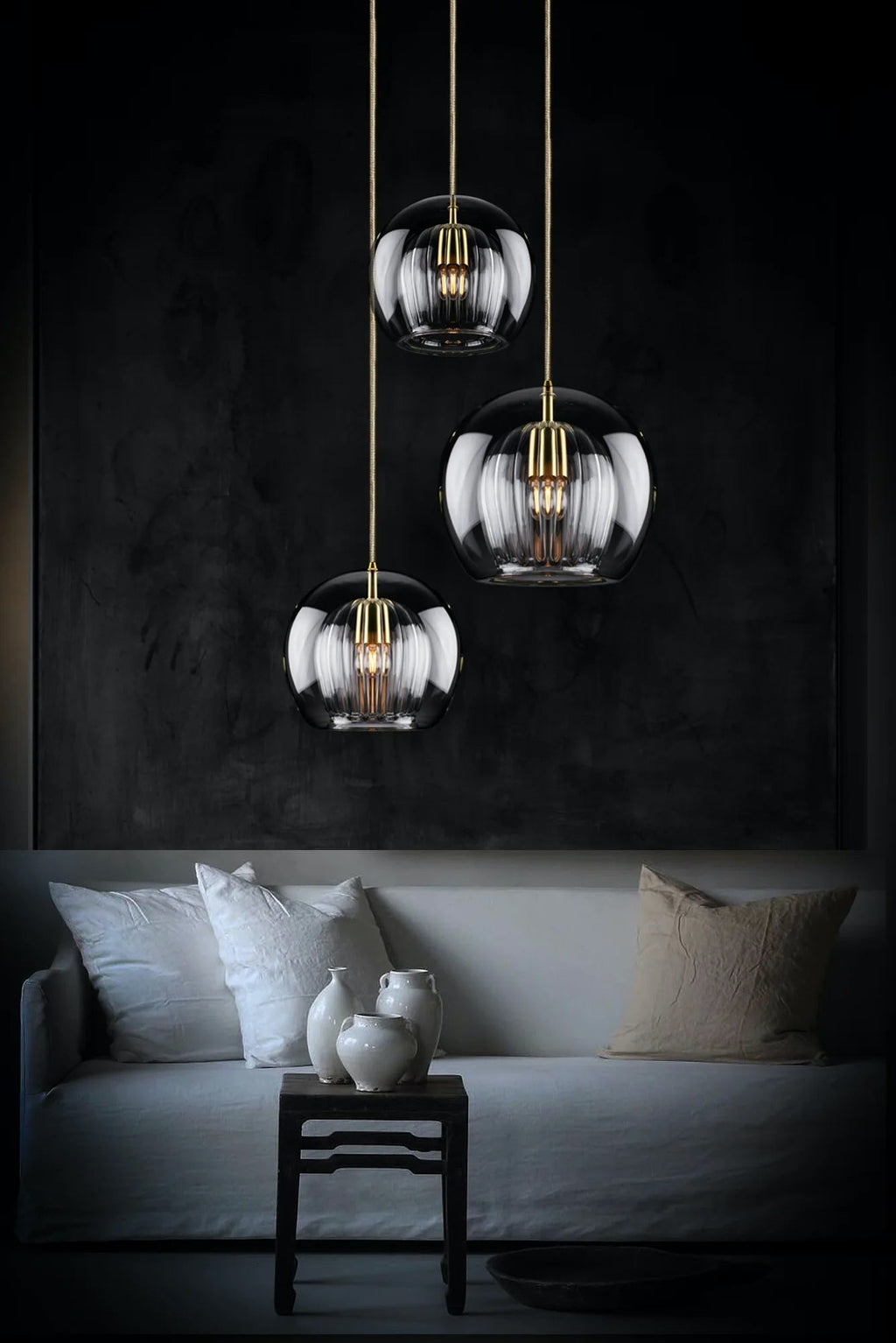 Modern Pleated Glass Pendant Light M39 | Esilora