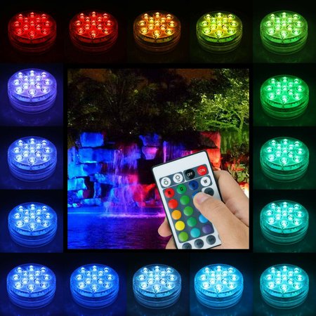 AquaGlow Colorful Rechargeable Waterproof LED Lights for Ponds & Pools