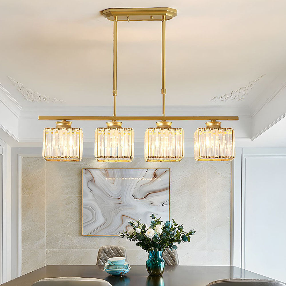 Artesso Art Deco Pendant Lamp — Glass Shades, Adjustable Height