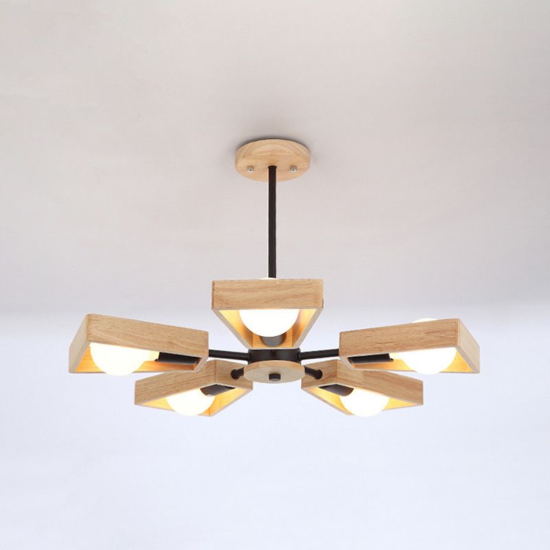 Timber Sputnik Pendant Light Fixture - Esilora