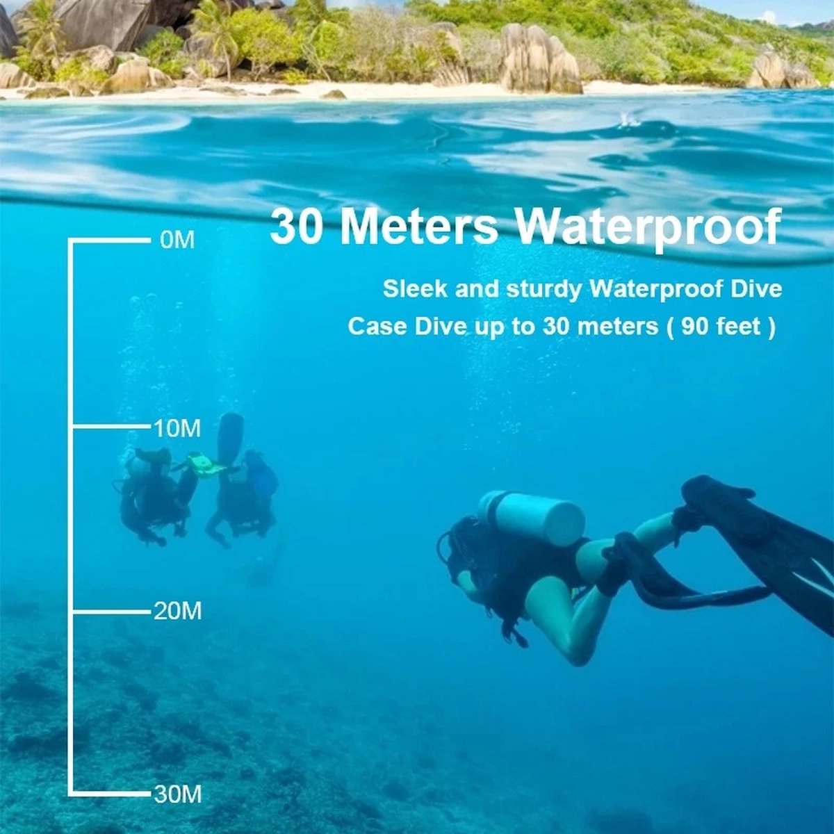 4K-actionkamera — 20MP-fotos, 60FPS-video, vandtæt ned til 30 m