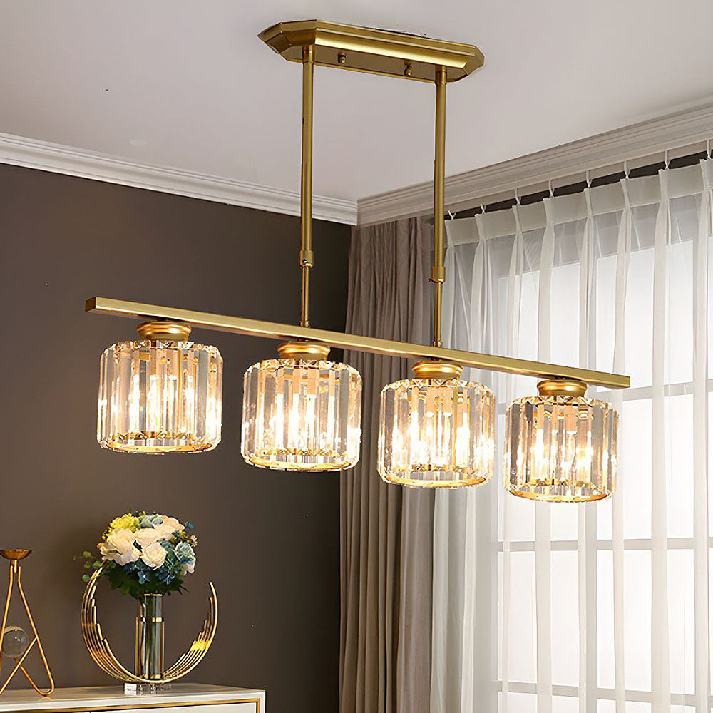 Artesso Art Deco Pendant Lamp — Glass Shades, Adjustable Height