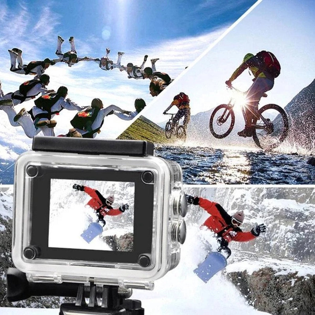 4K-actionkamera — 20MP-fotos, 60FPS-video, vandtæt ned til 30 m