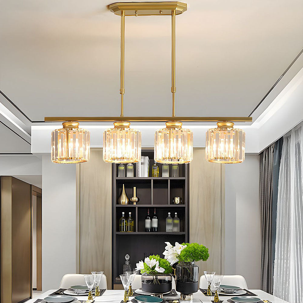 Artesso Art Deco Pendant Lamp — Glass Shades, Adjustable Height